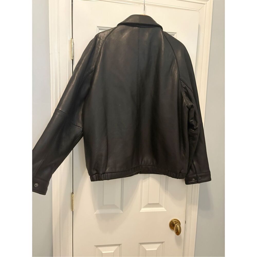 Brandini Mens Leather Bomber Jacket Size M - Picture 5 of 8